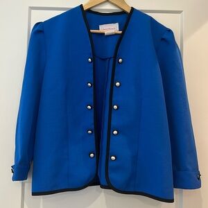 Vintage Sweet Miranda tailored royal blue blazer